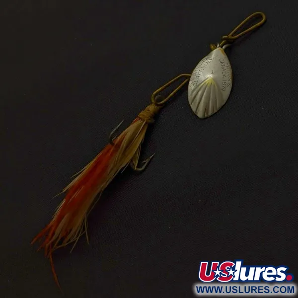 G.M. Skinner 1 Cuiller tournante, nickel/rouge, 3,5 g, cannelée, #24500