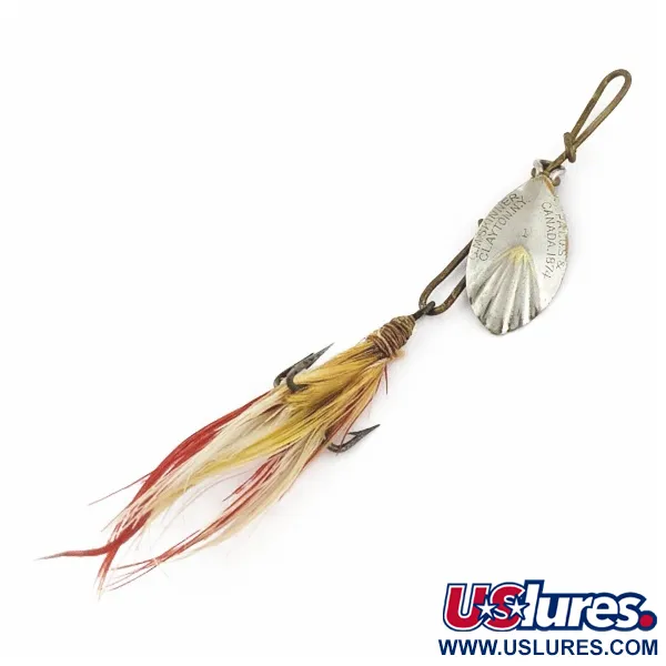 G.M. Skinner 1 Cuiller tournante, nickel/rouge, 3,5 g, cannelée, #24500