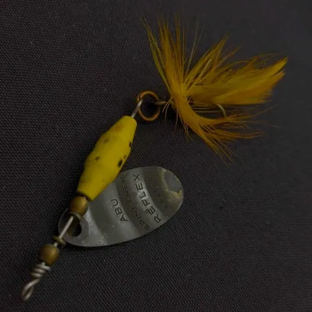 Abu Garcia Spinnaren Reflex Cuiller, Noir/Jaune, 4g, à plumes, #24621