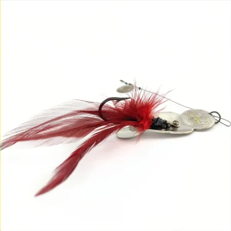 Heddon Queen Stanley Spinnerbait, Nickel, 14g, Plumes Rouges, #24741
