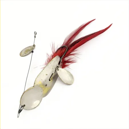 Heddon Queen Stanley Spinnerbait, Nickel, 14g, Plumes Rouges, #24741