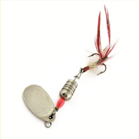 Cuillère Heddon HEP 1, nickel, 3.6 g, hameçon plume, #24746