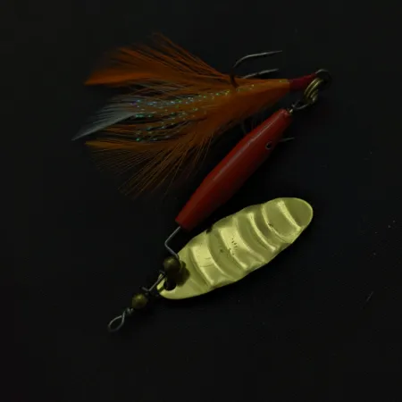 Cuillère Worth #301, Rouge Noir Or, 9g, Hameçon Plumé, #24813