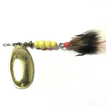 Mepps Aglia Cuiller tournante, Laiton, 14g, Plumes, #0011