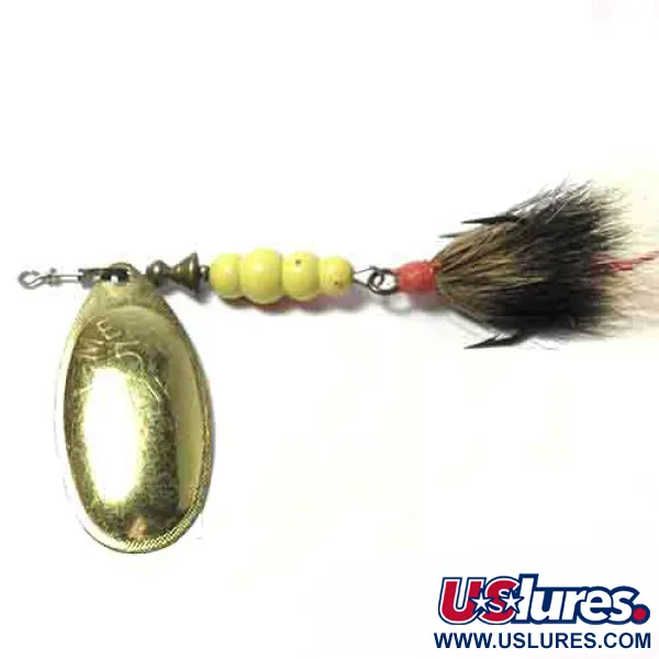 Mepps Aglia Cuiller tournante, Laiton, 14g, Plumes, #0011