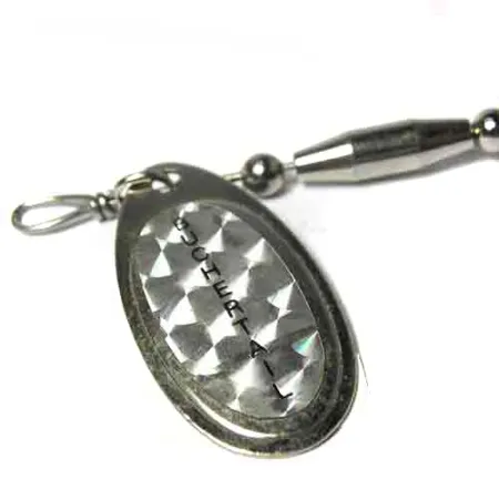 Buchertail 500 Cuillère, Nickel/Noir/Hologramme, 17g, Bucktail, #0017