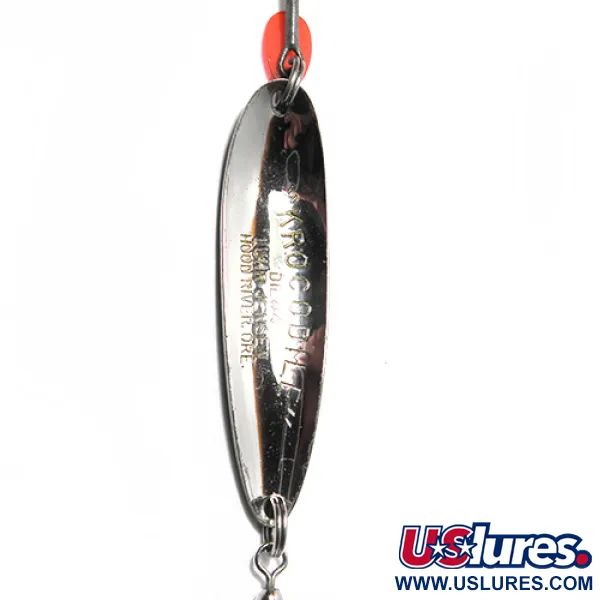 Luhr Jensen Krocodile Die #4 Cuillère, Nickel/Doré/Vert, 19g, #0067