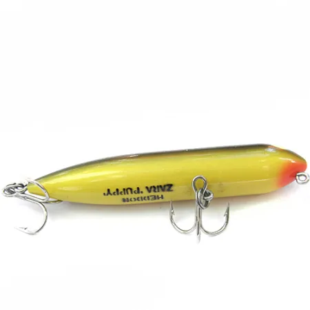 Heddon ZARA PUPPY Topwater, Jaune / Vert, 7g, Walking-the-dog, #0100