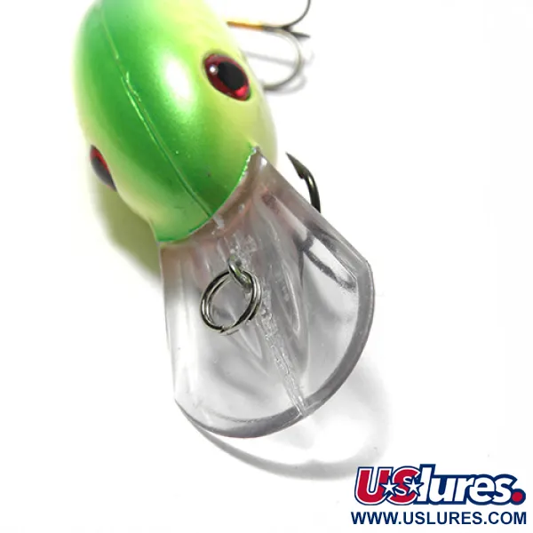Strike King Pro 3 Crankbait, Jaune/Vert, 10g, Plongeant 2.4m, #0103