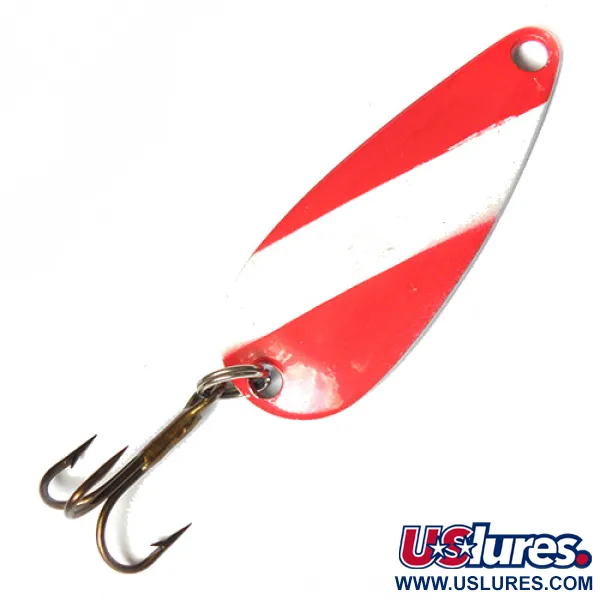 Atlantic Lures Cuillère, Red / White, 5.5g, Émail Vintage, #0110