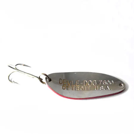 Dardevle Devle Dog Cuiller, Rouge / Blanc, 10g, Vintage, #0169