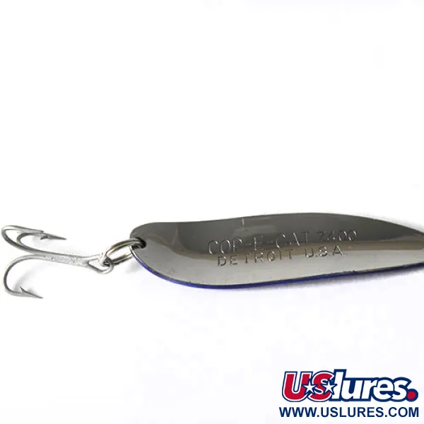 Dardevle Cop-E-Cat Cuillère, Nickel / Bleu, 14g, Vintage, #0170