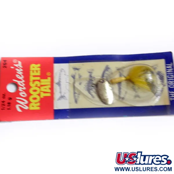 Worden’s Original Rooster Tail Cuiller, Jaune, 1.18g, Hackle, #0182