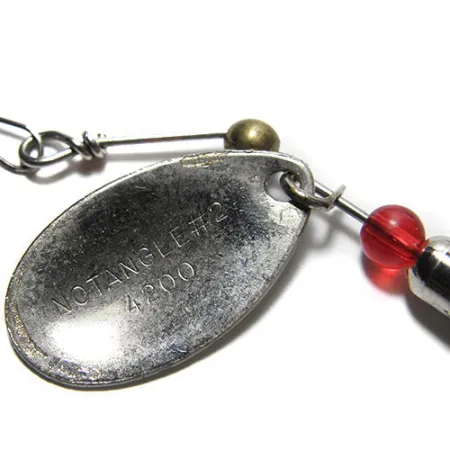 Eppinger Dardevle Notangle 2 Cuiller, Blanc/Rouge, 6g, Plumes, #0198