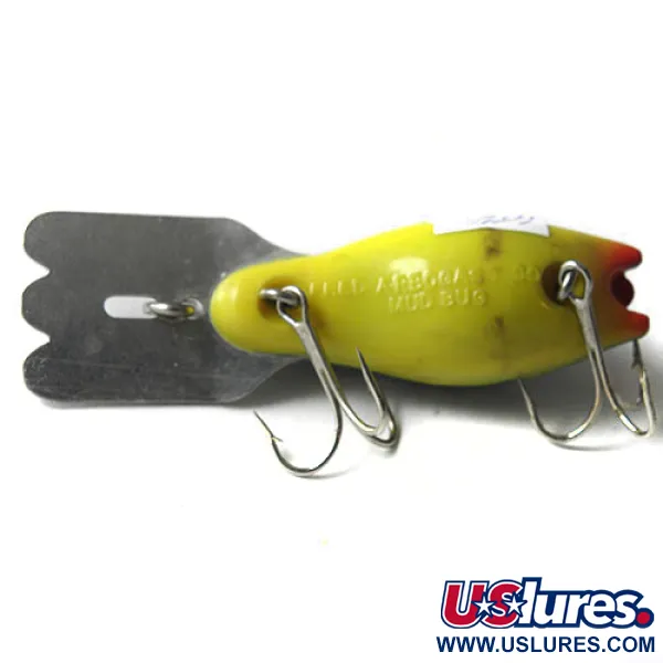 Mud Bug Fred Arbogast Crankbait, Vert/Jaune/Gris, 10g, Bavette métal, #0209