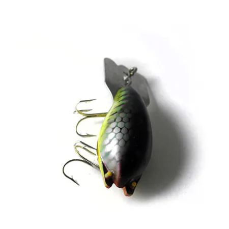 Mud Bug Fred Arbogast Crankbait, Vert/Jaune/Gris, 10g, Bavette métal, #0209