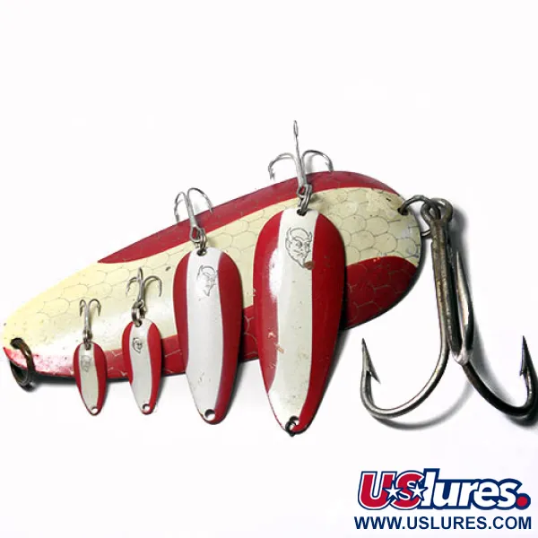 Eppinger Dardevle Huskie Devle Cuillère, Rouge/Blanc, 91g, Palette, #0245