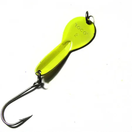 Cuillère Luhr Jensen Loco 2, Jaune / Rouge, 9g, Vintage, #0246