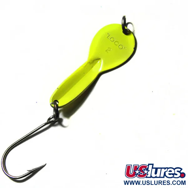 Cuillère Luhr Jensen Loco 2, Jaune / Rouge, 9g, Vintage, #0246