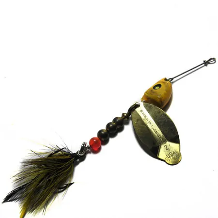 Mepps Lusox 2 Cuillère, Jaune, 17g, Tête plombée amovible, #0249