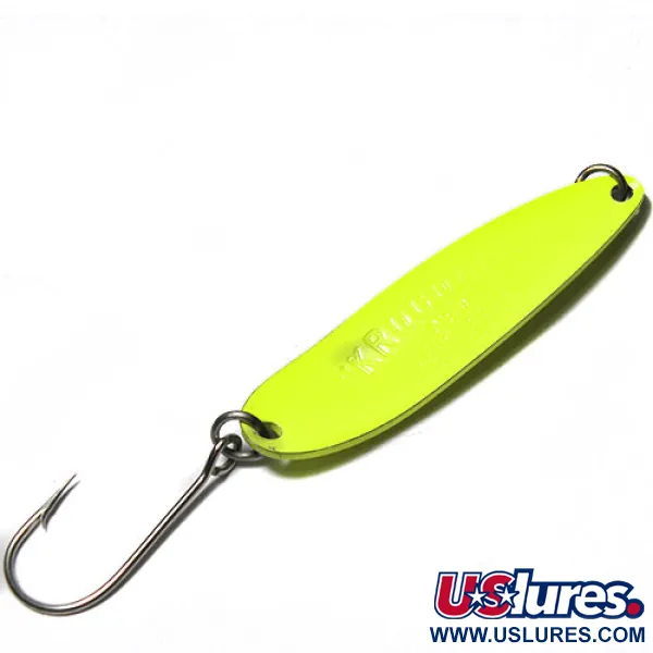 Luhr Jensen Krocodile Die #4 Cuillère, Jaune/Vert, 14g, Profond, #0263
