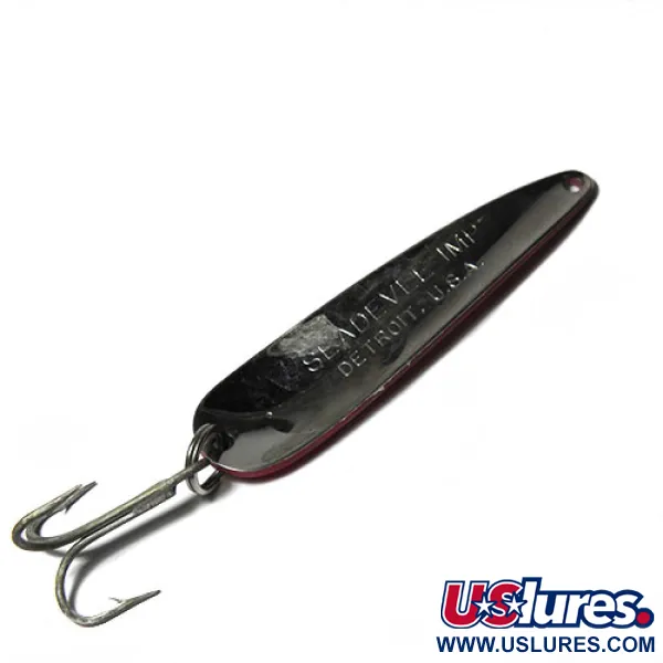 Eppinger Dardevle Seadevle Imp Cuillère, Rouge / Blanc, 28g, Vintage #0268