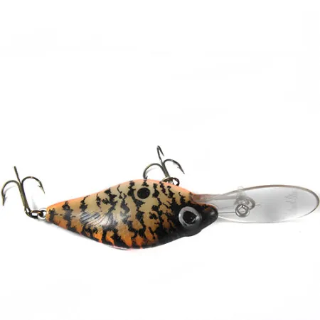 Lazy Ike Natural Ike Crankbait, Noir/Rouge/Brun, 10g, Plongeant, #0357
