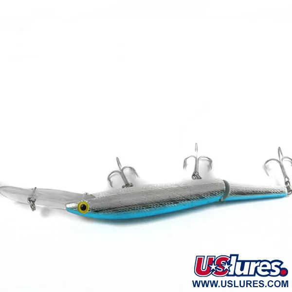 Rebel Spoonbill Minnow Jointed Articulé, Argent/Bleu, 21g, Plongeant, #0397