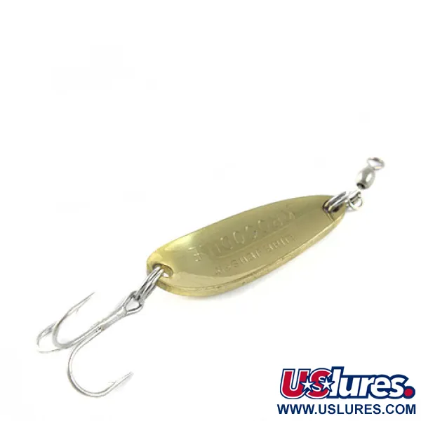 Luhr Jensen Krocodile Cuillère, Or / Orange / Vert, 9g, placage or, #0493