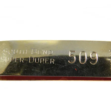 South Bend Super-Duper 509 Cuiller, Or / Rouge, 11g, Plaqué Or, #0507