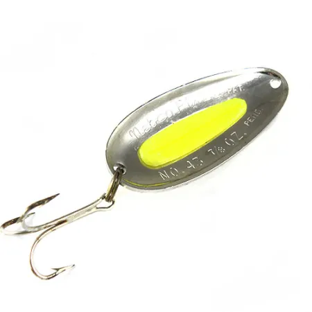 Nebco Pixee Cuillère, Nickel / Jaune, 28g, Œuf de saumon, #0510