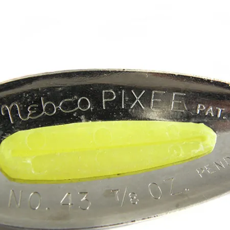 Nebco Pixee Cuillère, Nickel / Jaune, 28g, Œuf de saumon, #0510