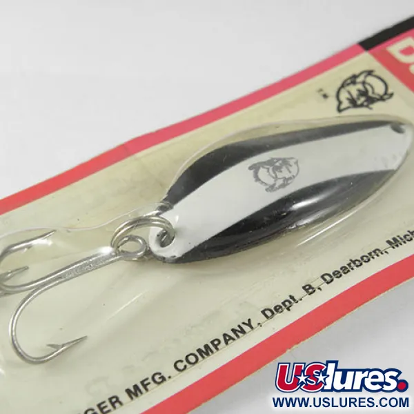 Dardevle Devle Dog Cuillère, Black / White, 14g, Vintage, #0520
