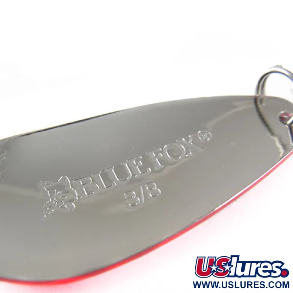 Blue Fox Strobe Tear Drop Spoon Cuillère, Rouge/Blanc, 11g, USA, #0540