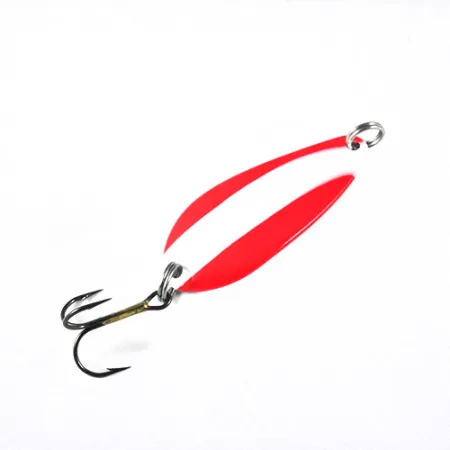 Blue Fox Strobe Tear Drop Spoon Cuillère, Rouge/Blanc, 11g, USA, #0540