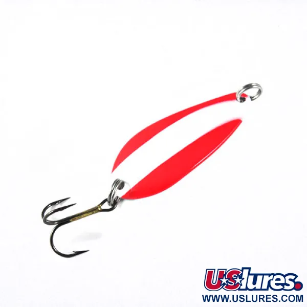 Blue Fox Strobe Tear Drop Spoon Cuillère, Rouge/Blanc, 11g, USA, #0540