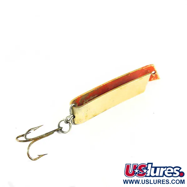 Cuillère South Bend Super-Duper 509, Or/Rouge, 11g, Vintage, #0599