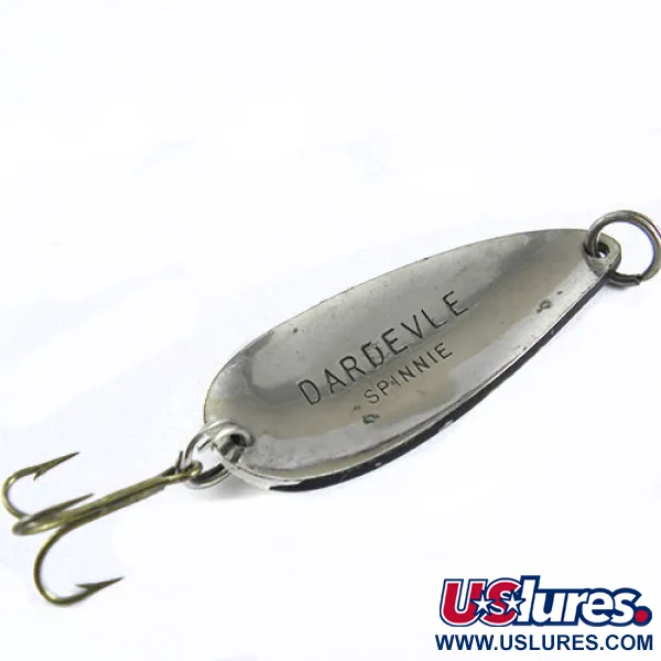 Dardevle Spinnie Cuillère Ondulante, Noir/Blanc, 6g, Style Rétro, #0639