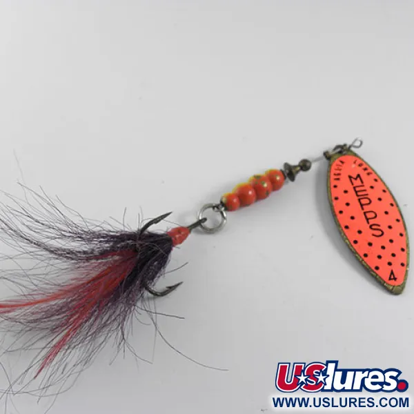 Mepps Aglia Long 4 Dressed Cuiller, Doré / Orange, 17g, #0667