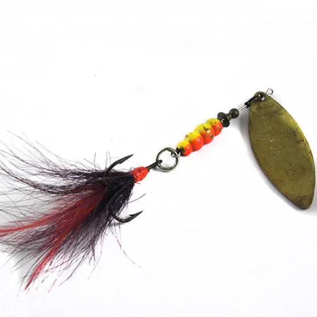 Mepps Aglia Long 4 Dressed Cuiller, Doré / Orange, 17g, #0667