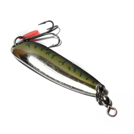 Luhr Jensen Krocodile Die #4 Cuillère, Nickel/Doré/Vert, 19g, #0067