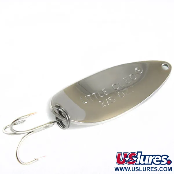 Acme Little Cleo Cuillère, Nickel / Vert, 11g, Triplet d'origine, #0672