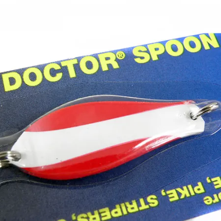 Prescott Spinner Little Doctor Cuillère, Rouge/Blanc, 10g, Design 2in1, #0728