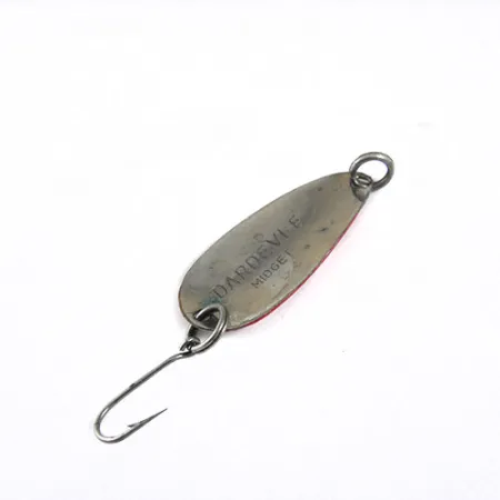Dardevle Midget Trout Cuillère, Rouge/Blanc, 2,5g, Dos Nickel, #0731
