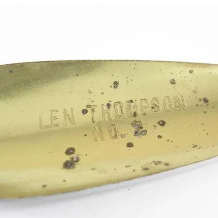 Cuillère Len Thompson #2, Rouge / Blanc, 28g, Laiton estampé, #0739