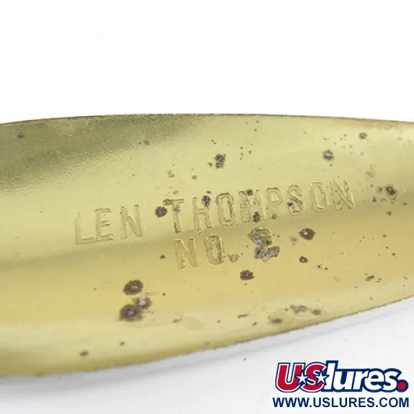 Cuillère Len Thompson #2, Rouge / Blanc, 28g, Laiton estampé, #0739