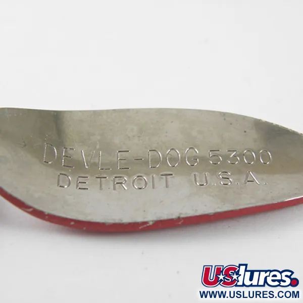 Cuiller Eppinger Dardevle Devle Dog 5300, Rouge/Blanc, 10g, #0774
