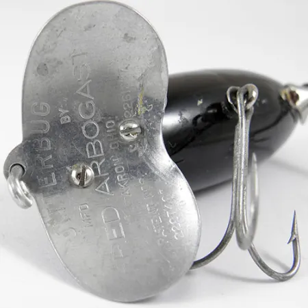 Fred Arbogast Jitterbug Leurre de Surface, Nickel / Noir, 14g, #0807