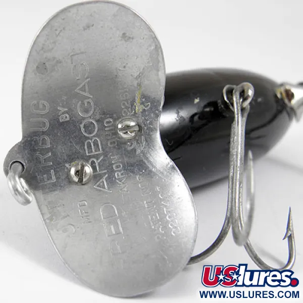 Fred Arbogast Jitterbug Leurre de Surface, Nickel / Noir, 14g, #0807
