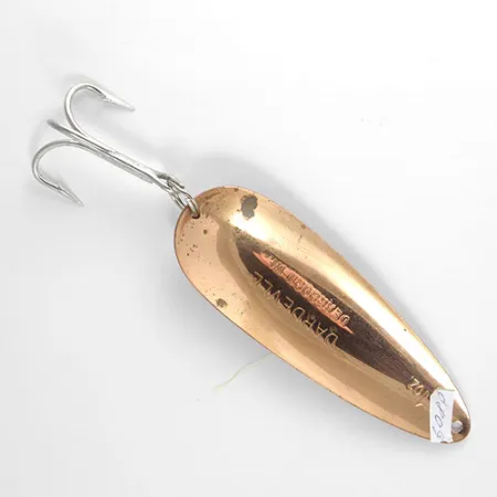 Eppinger Dardevle Cuillère, Rouge / Blanc, 28g, Dos Cuivre, #0809